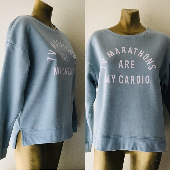 TV MARATHONS ARE MY CARDIO 5th Sun NWT SWEATSHIRT XS - Picture 5 of 8